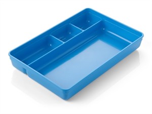 COMPARTMENT PLASTIC TRAY 270x180x41mm BLUE - 26640