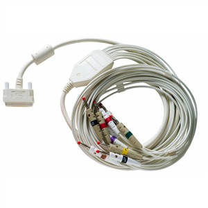 10 leads compatible patient cable small, openable manifold - 4 mm plugs for Cardioline DELTA - 60.119.11P