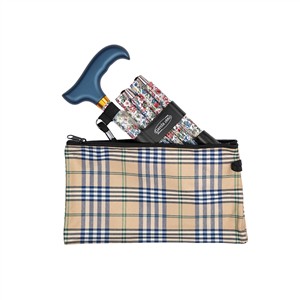 MINI FOLDING STICK ALUMINIUM | DESIGN: PAISLEY FLOWERS | WITH CARRY POUCH - 3311