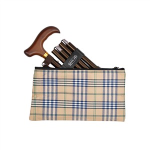 MINI FOLDING STICK ALUMINIUM | DESIGN: MAROON | WITH CARRY POUCH - 3319