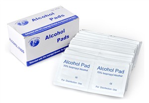 ALCOHOL PADS BOX OF 100 PCS