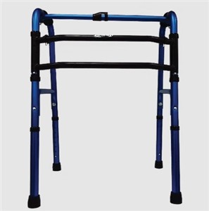 WALKING FRAME FOLDING | NAVY BLUE & BLACK ALUMINIUM FINISH