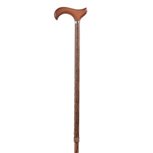 WALKING STICK ADJUSTABLE | ALUMINIUM WOOD EFFECT FINISH - 346
